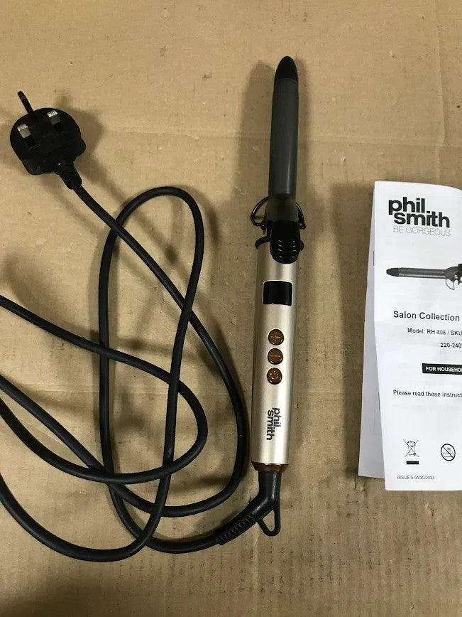 Phil Smith Glamgold 19mm Curling Tong RH806 LED Display Tighter Curls