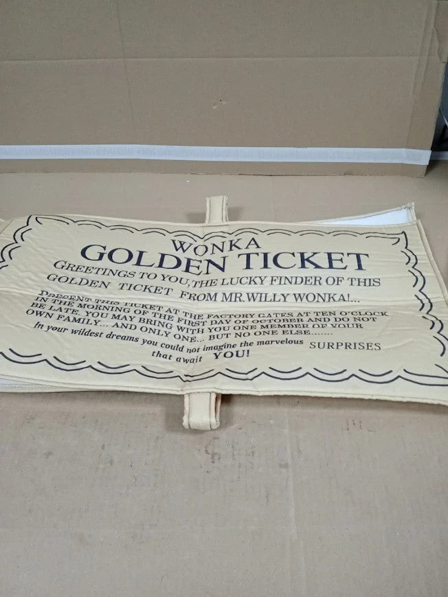 Aleshime Childs Chocolate Factory Golden Ticket Costume Wonka 130cm 3+ New