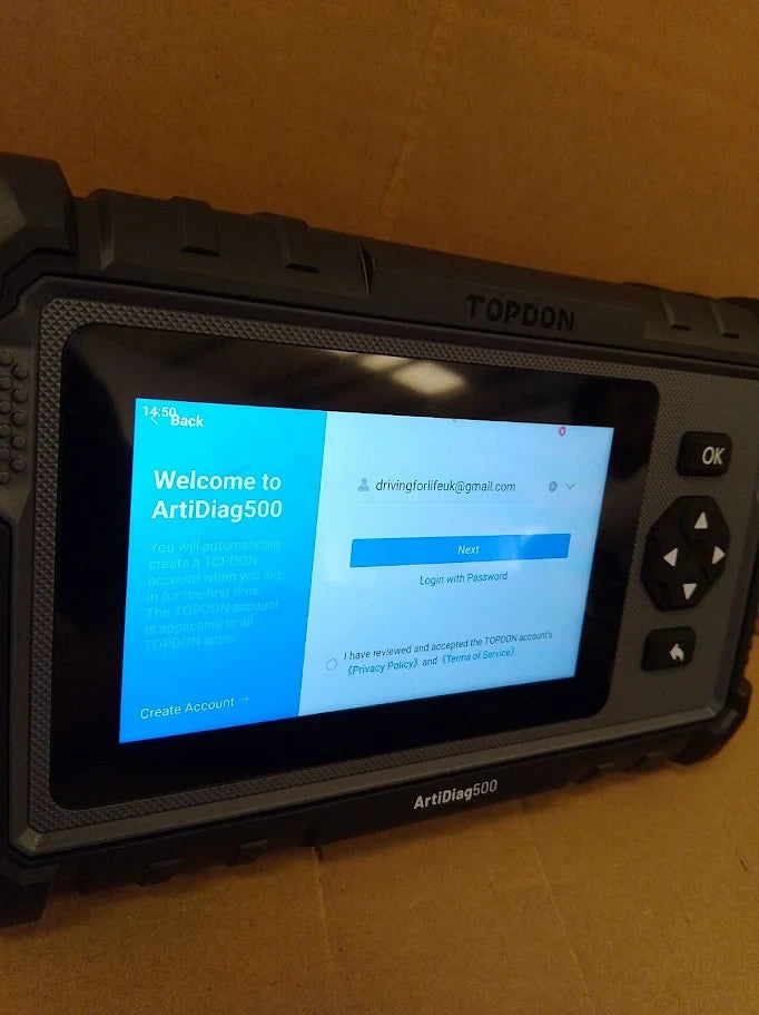 Topdon OBD2 Code Reader Scanner ArtiDiag500 Engine ABS SRS Transmission