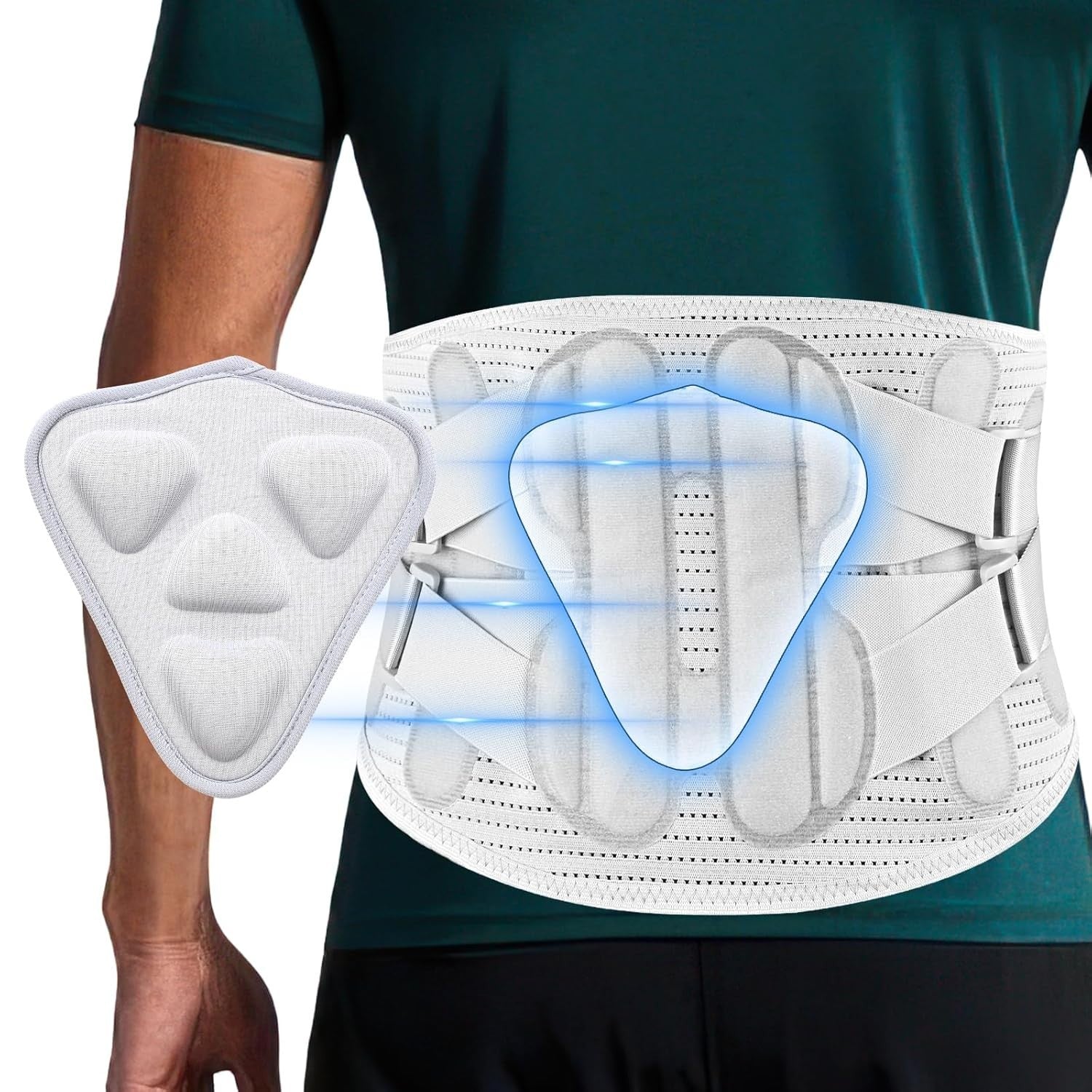 SKXZK Back Support Belt Lumbar Brace Sciatica Pain Relief Work Lifting Aid New