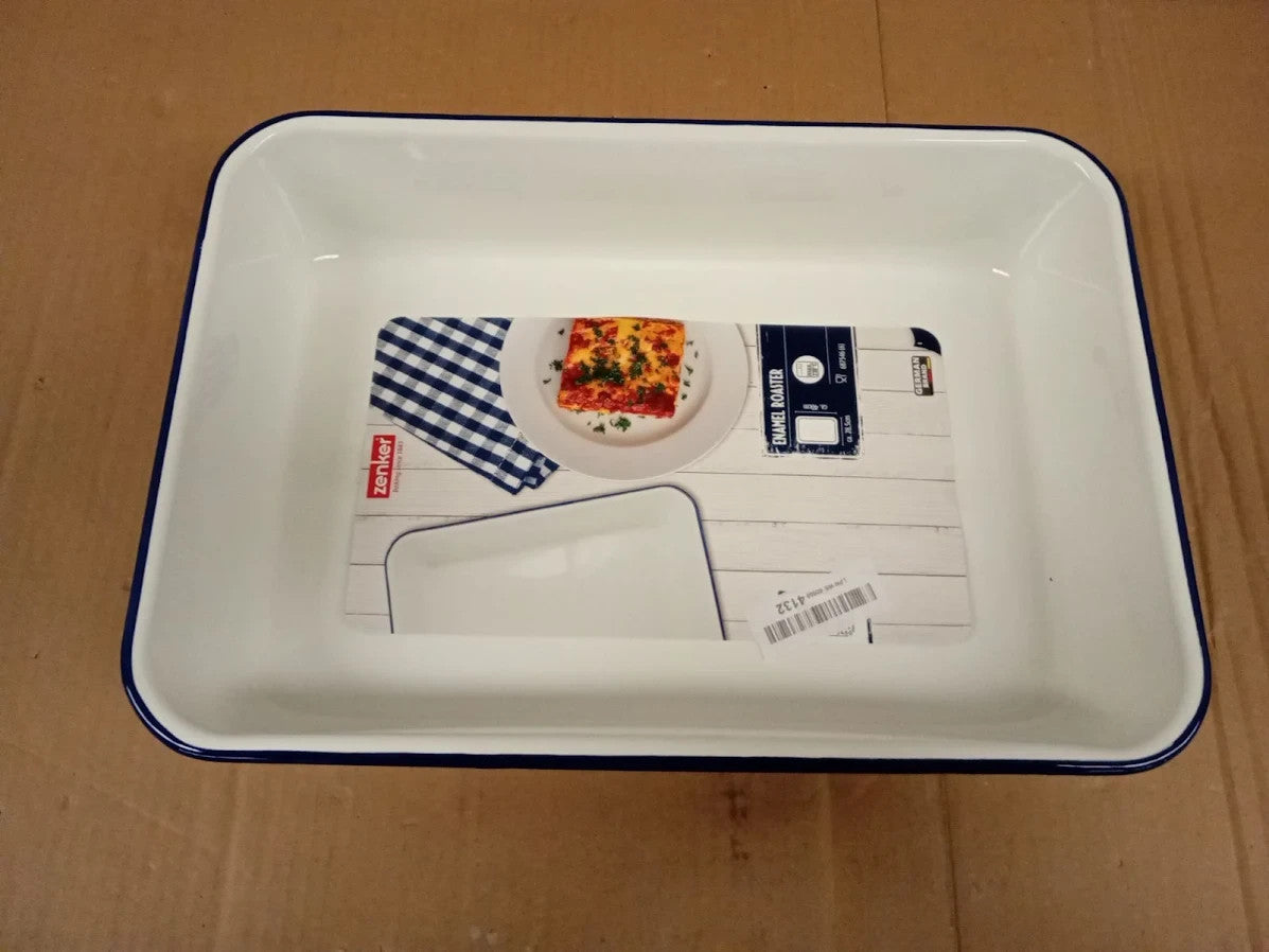 Zenker Enamel Large Roasting Dish Vintage Design Roasting Tin 40x28.5cm