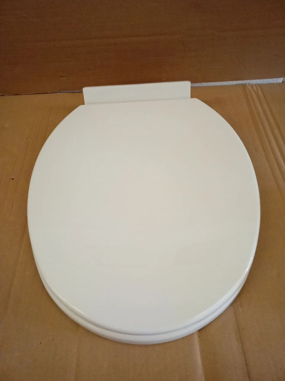 Home Anti Bac Toilet Seat White Adjustable Hinges 45.1x36x6.4cm Slow Close