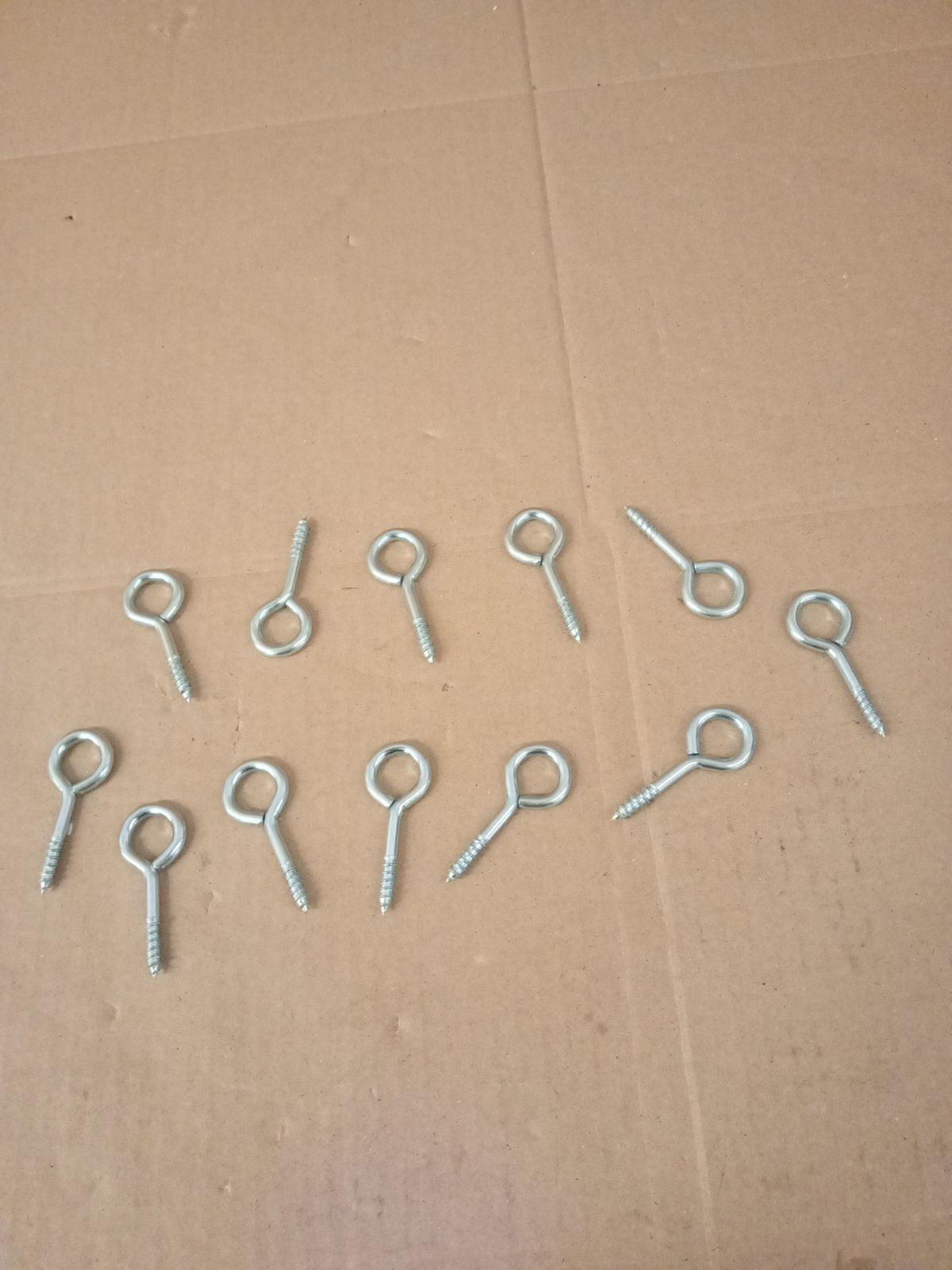 Merriway BH00319 12 Pieces Screw In Vine Eye 50mm 2in Zinc Plated New