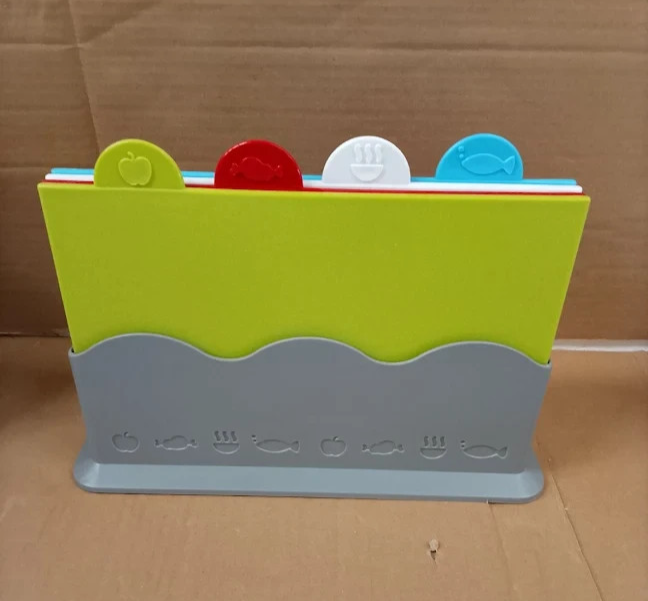 Argos Home 4 Pieces Plastic Chopping Boards Kitchen Food Preparation Set New