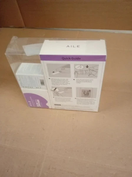 Aile Blood Glucose Test Kit Diabetes Monitor Low Pain Lancing 18x5x16.5cm New