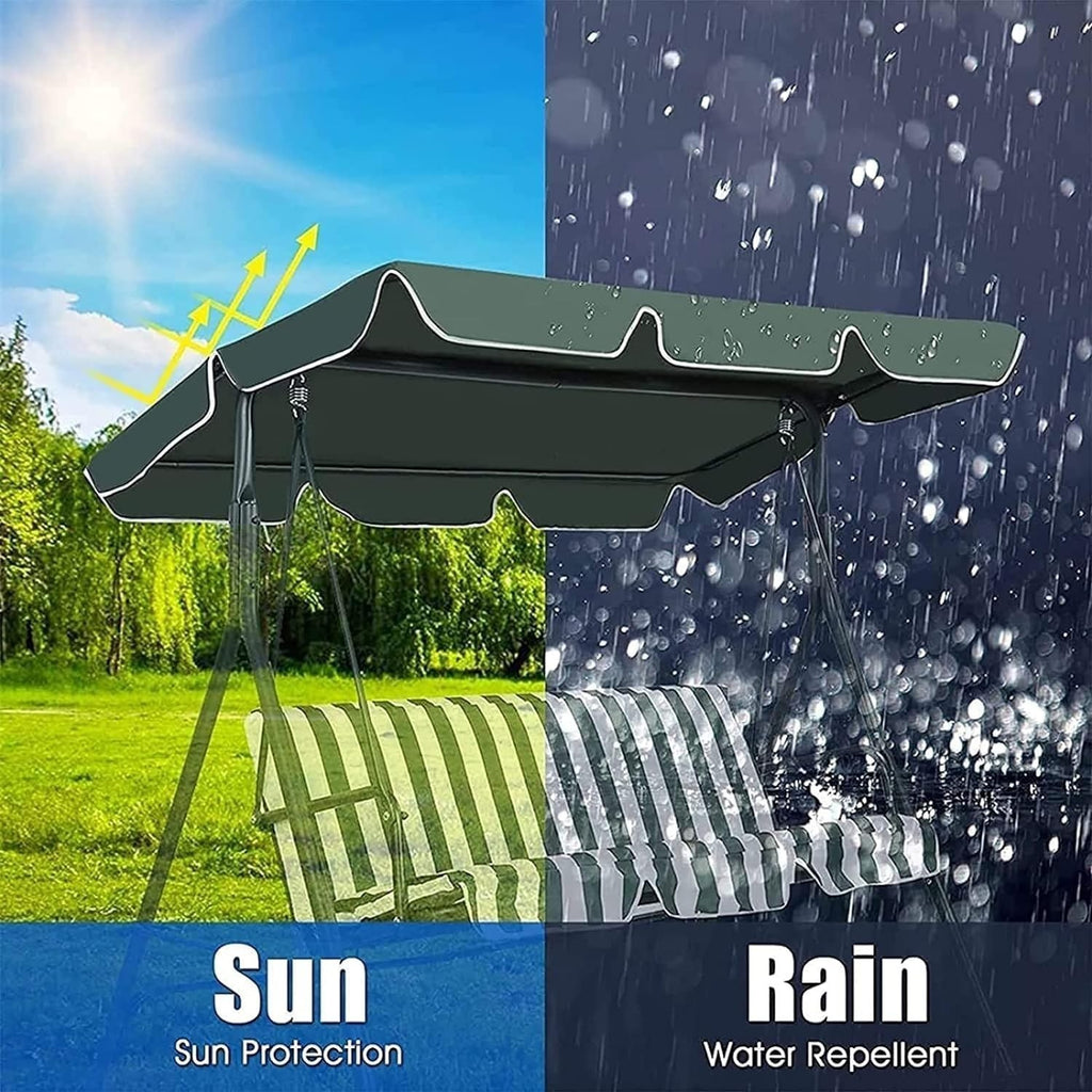 Swing Chair Canopy Replacement 2 & 3 Seater Garden Swing Seat Cover 164x114x15cm