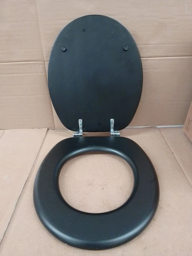 Argos Home Tongue Groove Toilet Seat Black Bathroom Replacement Quality Design