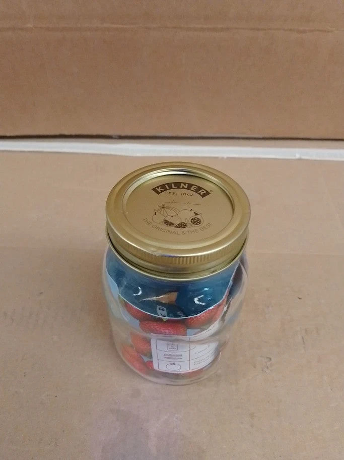 Kilner Preserve Jar 0.5L Round Glass Screw Top Lid Preservation Storage New