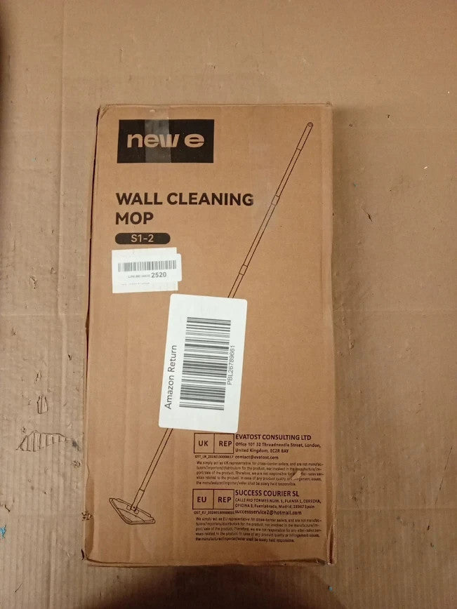 Newe Wall Mop Cleaner 80in Long Handle 180° Folding Ceiling Squeegee Blue