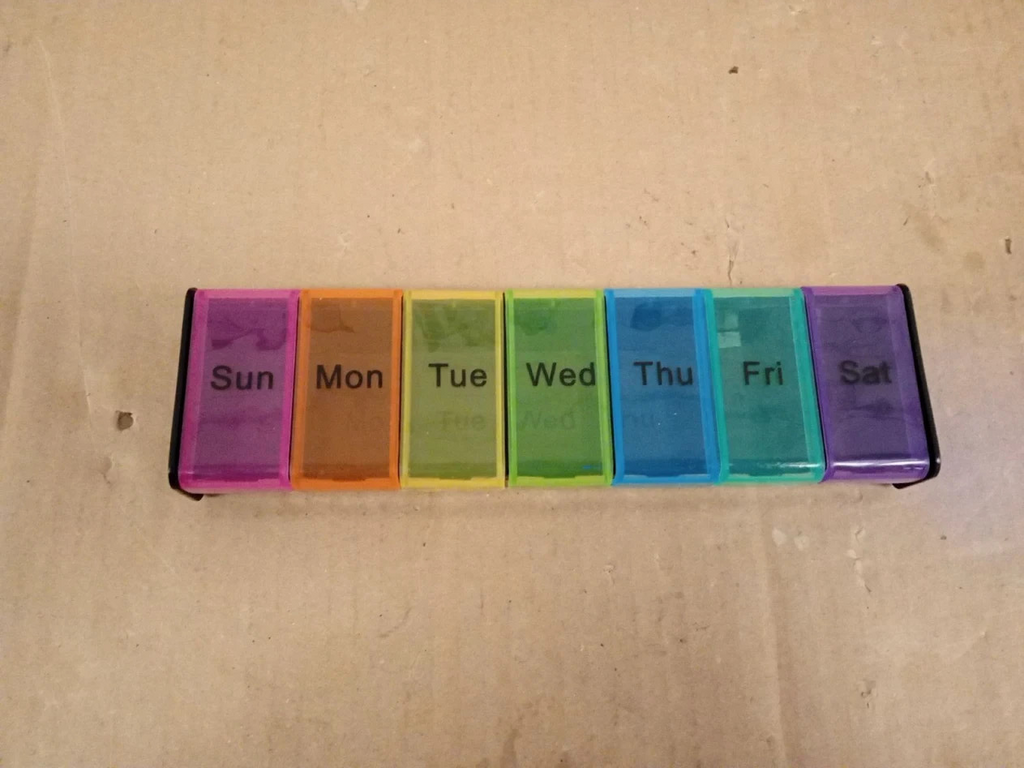 Alyvisun Pill Box 7 Day 1 Times A Day Weekly Tablet Organiser Travel Daily Case