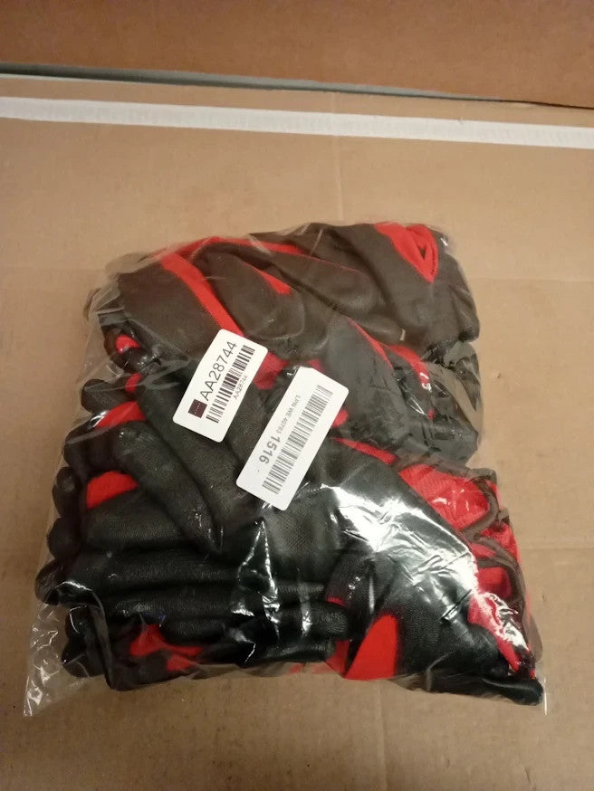 Velway Safety Work Gloves PU Coated Non Slip Gardening L Red Durable Design New