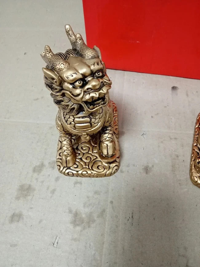 Lachineuse QiLin Couple Figurines Feng Shui Chi Lin Figurine Negative Energy