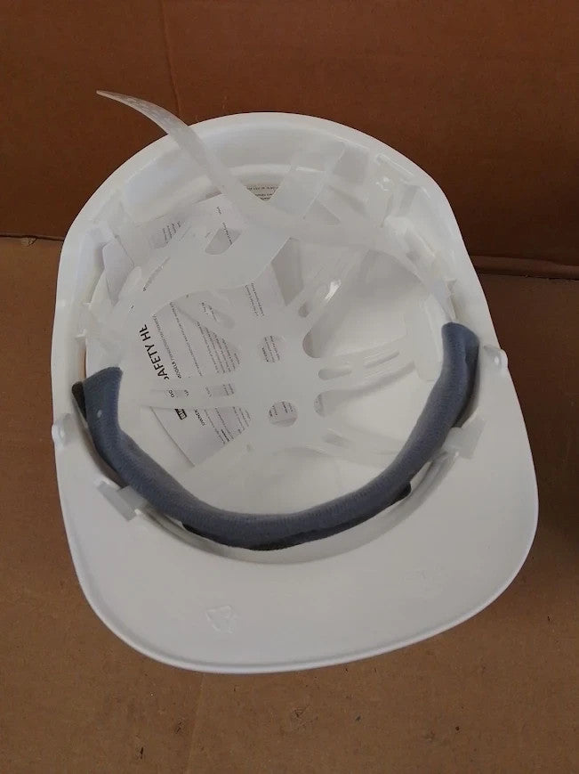 Blackrock 7000600 White 6 Point Safety Helmet One Size Full Brim