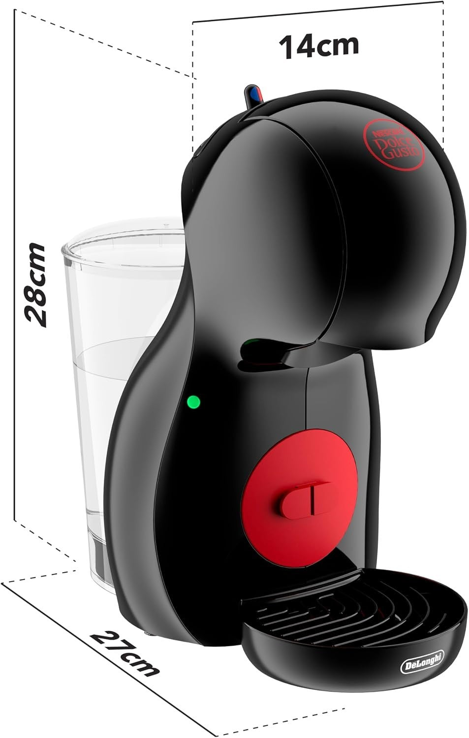 Nescafe Dolce Gusto EDG210B Piccolo XS Coffee Machine Black 28.5x15.5x37.2cm New