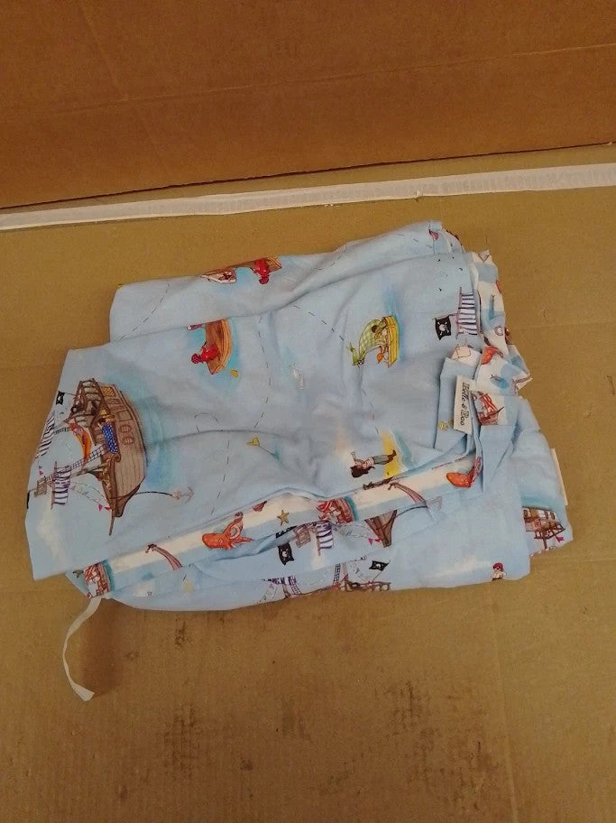 Belle & Boo Pirates Reversible Cotton Single Duvet Cover Set Pillowcase Blue New