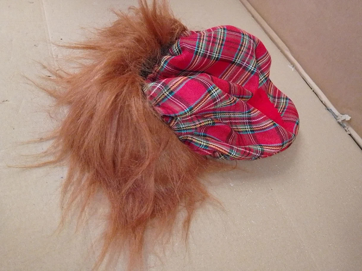 Red Tartan Scots Hat Ginger Hair 1pc Classic Design Parties Halloween New