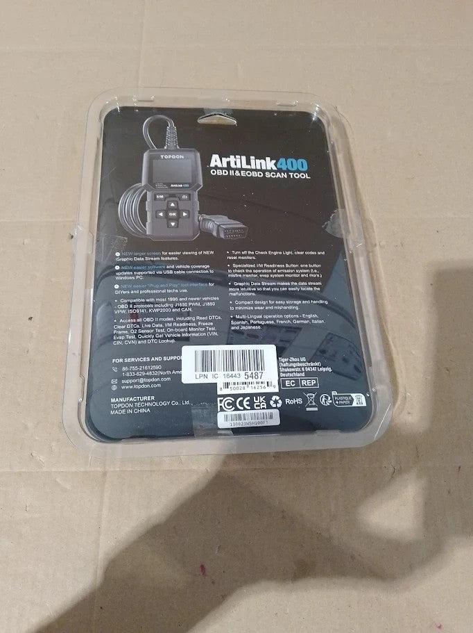 Topdon AL400A OBD2 Code Reader 10 OBD2 Functions Check Engine Light New
