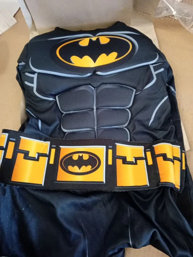 Rubies Official Batman Black Deluxe Child Costume Superhero Fancy Age 5 to 6
