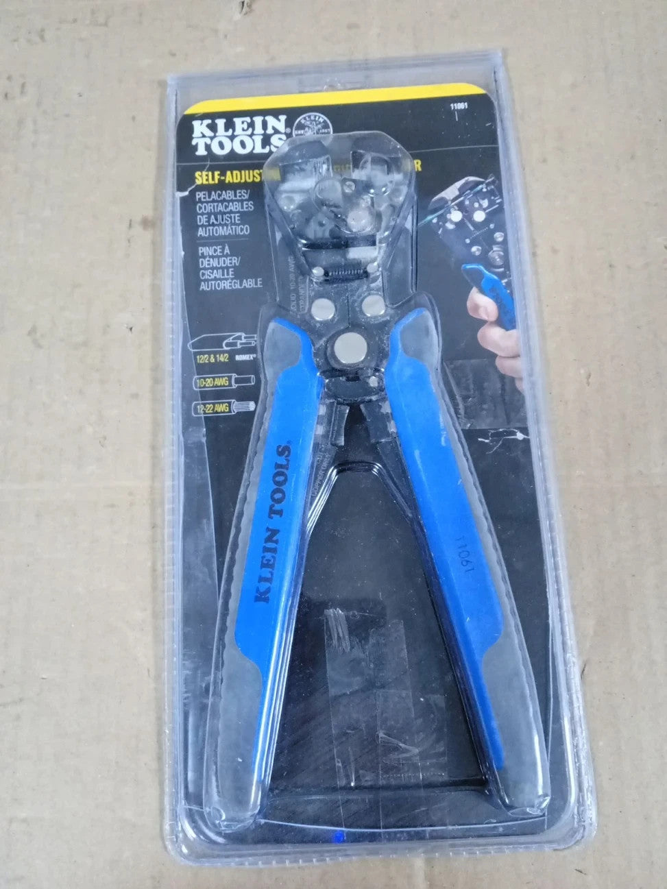 Klein 11061 Stripper Cutter Self Adjusting Wire Blue Alloy Steel 1 Piece