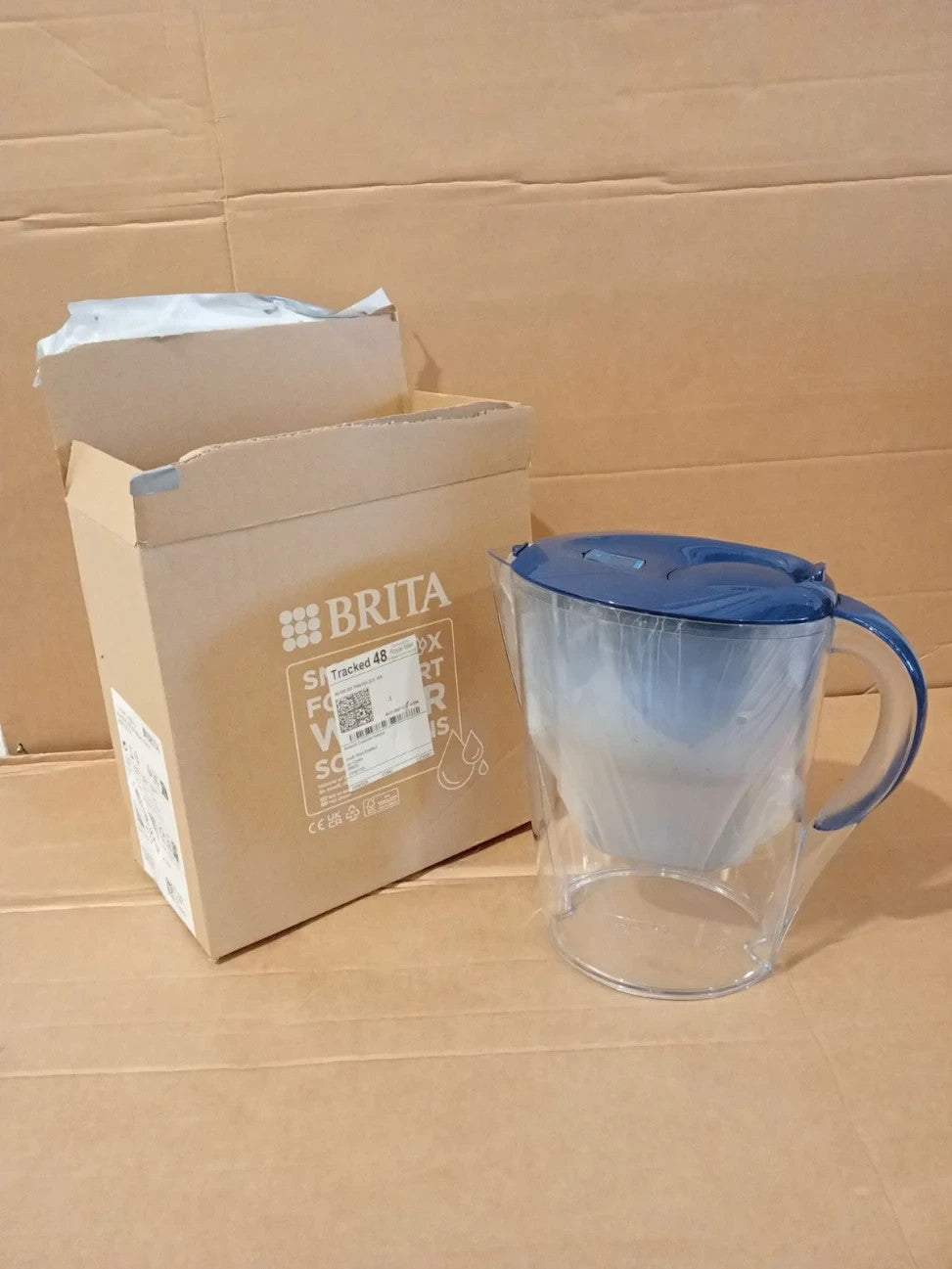 BRITA Water Filter Jug Blue 3.5L Large Volume Pitcher SmartBox Flip Lid New