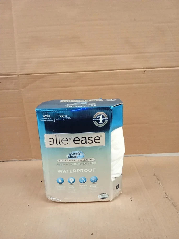 AllerEase Waterproof Allergy Protection Zippered Mattress Protector Twin New