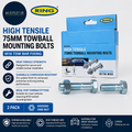 Ring RCT764 High Tensile 75mm Towball Mounting Bolts M16 Tow Bar Fixing 2 Pack