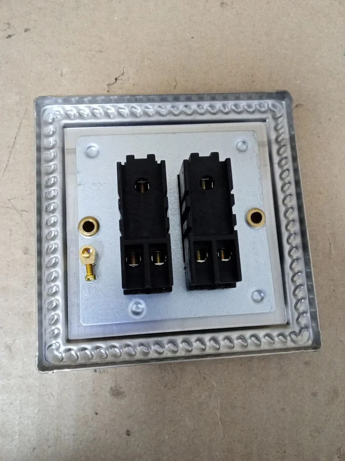 Varilight Double Rocker Light Switch 2Way Classic Georgian Brass Black New