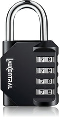 LauCentral 4 Digit Combination Padlock  Weatherproof Outdoor Lock Gym Black New