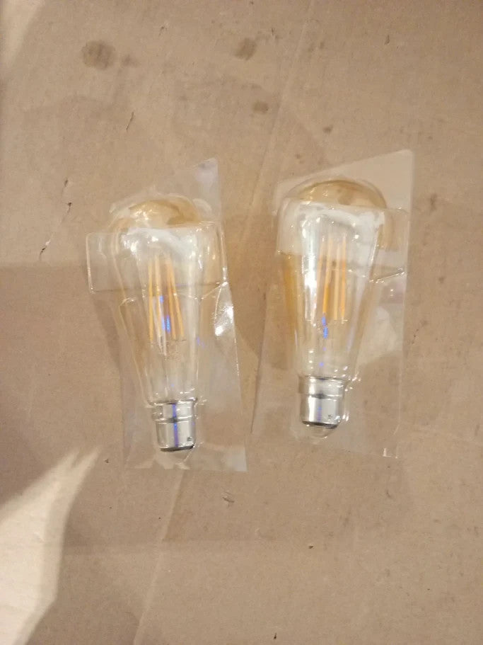 Tekled ST64 Filament Vintage Dimmable LED Bulbs B22 Bayonet Cap 2pc New