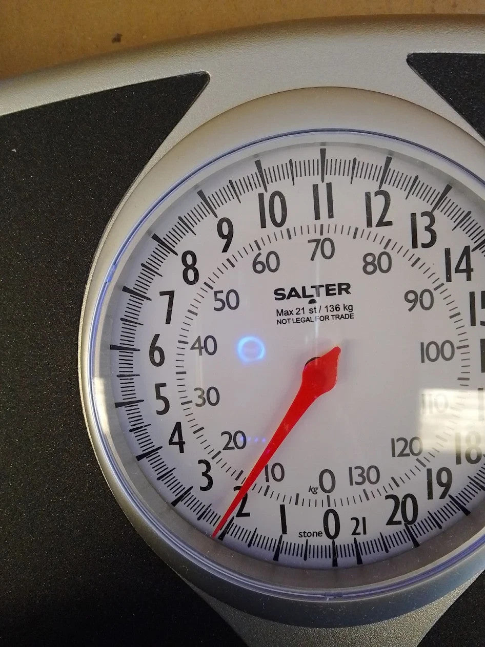 Salter Mechanical Bathroom Scales Black Easy Read 5.5x30x30cm 135kg Capacity