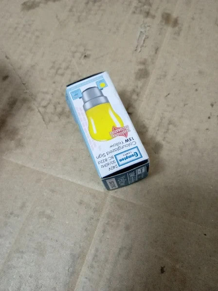 Crompton Pygmy 240V 15W B22d Yellow B22 15 W Incandescent Dimmable New