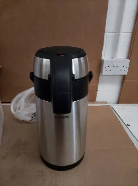Pioneer 4.0L Stainless Steel Push Pump Airpot Leakproof Thermal Flask Drink New