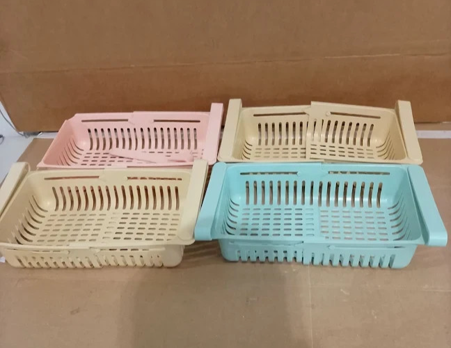 Joejis 4 Pieces Fridge Organizer Rack Inserts Plastic Storage Containers Design