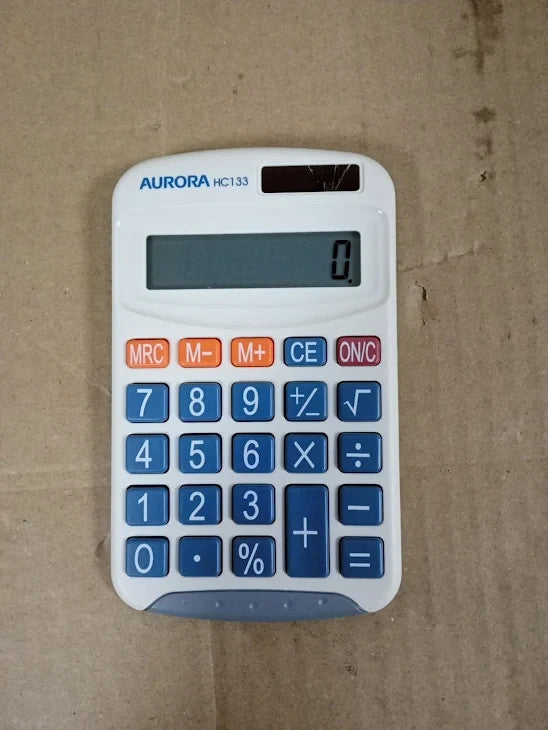 Aurora HC133 Handheld Calculator Ideal Primary School Use Standard Function