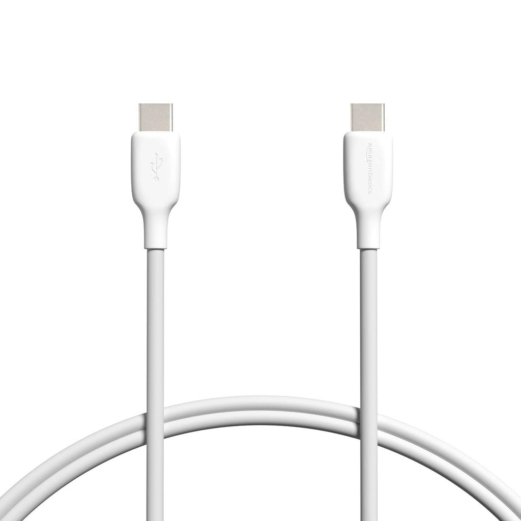 Amazon Basics USB C To USB C 2.0 Fast Charger Cable 480Mbps Speed White New