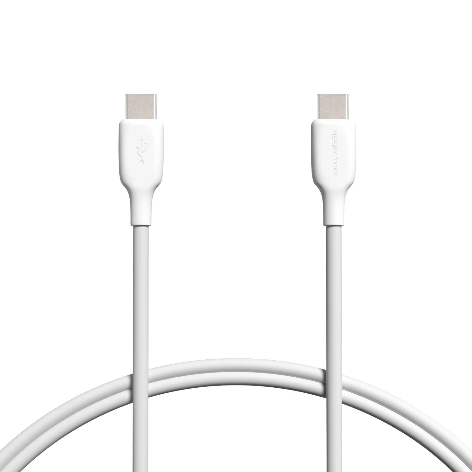 Amazon Basics USB C To USB C 2.0 Fast Charger Cable 480Mbps Speed White New