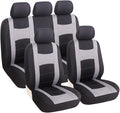 Jnnj 9pc Car Seat Covers Full Set Matching Cars Polycloth Universal Fit Grey New