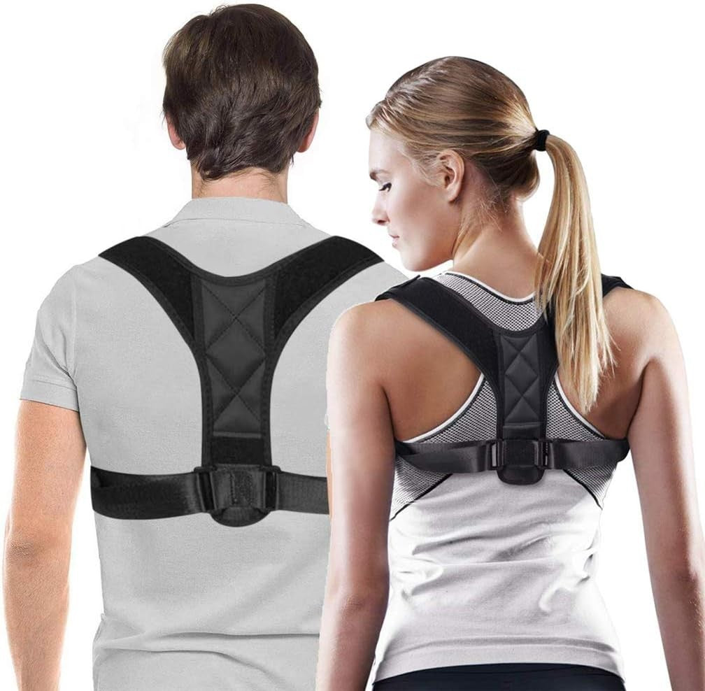 Posture Correction Belt Unisex Back Support Breathable Adjustable Shoulder New