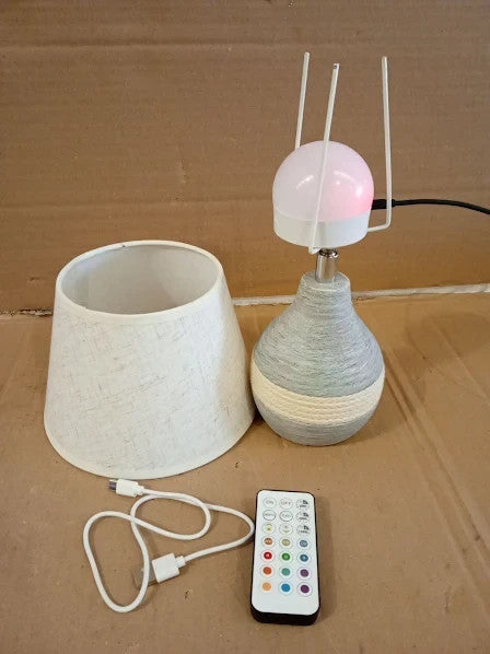 Intelive Small Rechargeable Cordless Ceramic Table Lamp Remote 3.3x4.76x10.6in