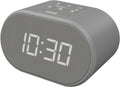 Ibox Alarm Clocks Bedside Radio Mains Powered Or Battery Led Display Grey New