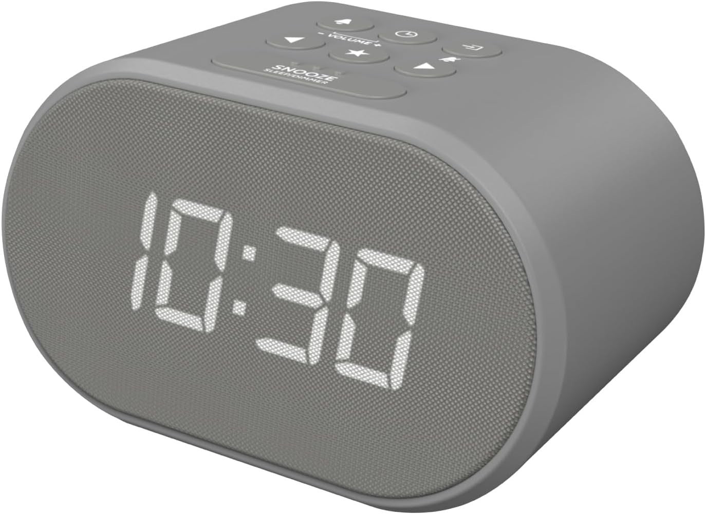 Ibox Alarm Clocks Bedside Radio Mains Powered Or Battery Led Display Grey New