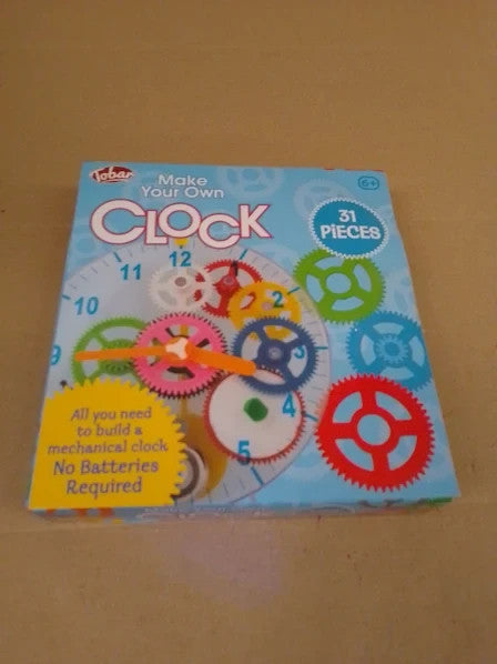 Tobar 12459 Make Your Own Mechanical Clock Analog 31pcs 21x 21cm 6+ New