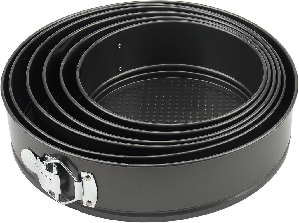 Zeonhei 6 Cups Sizes Round Cake Tins Set Springform Removable Bottom 18-28cm New