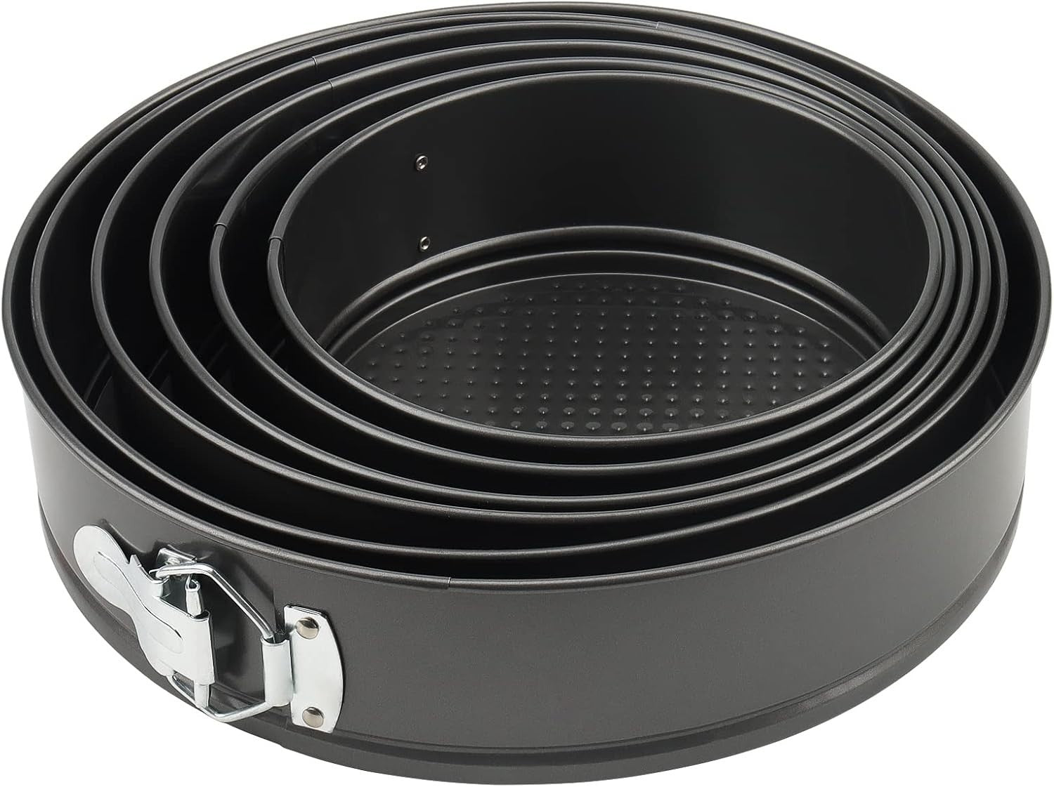 Zeonhei 6 Cups Sizes Round Cake Tins Set Springform Removable Bottom 18-28cm New