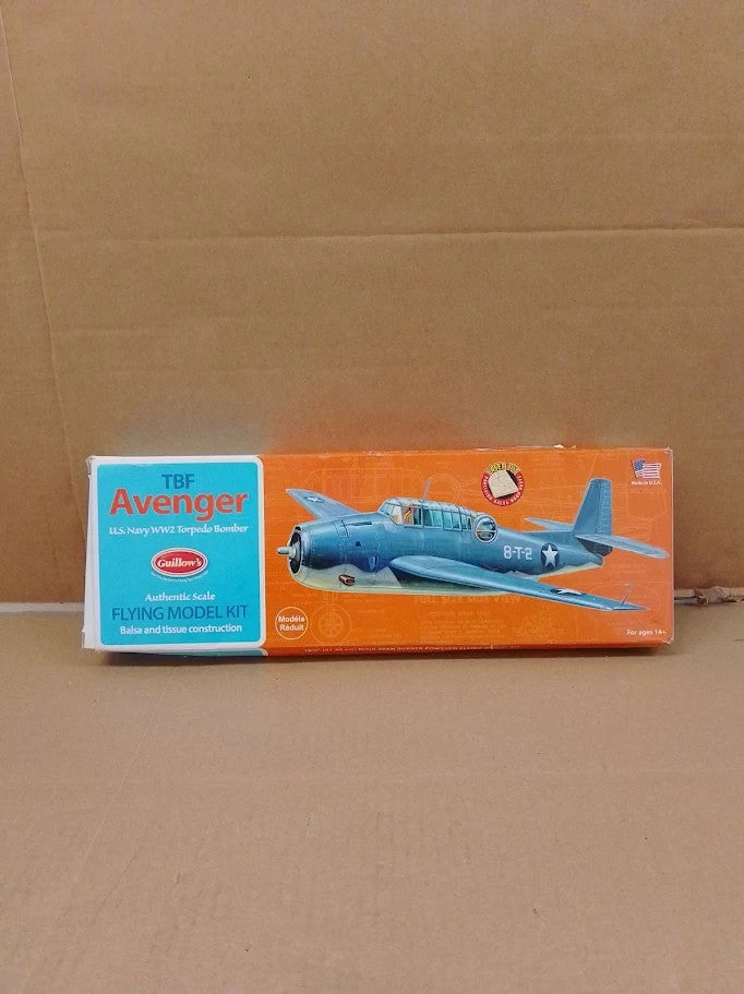 Guillow Grumman TBF Avenger Model Kit Wood 14+ 13.69x1.75x4.5in New