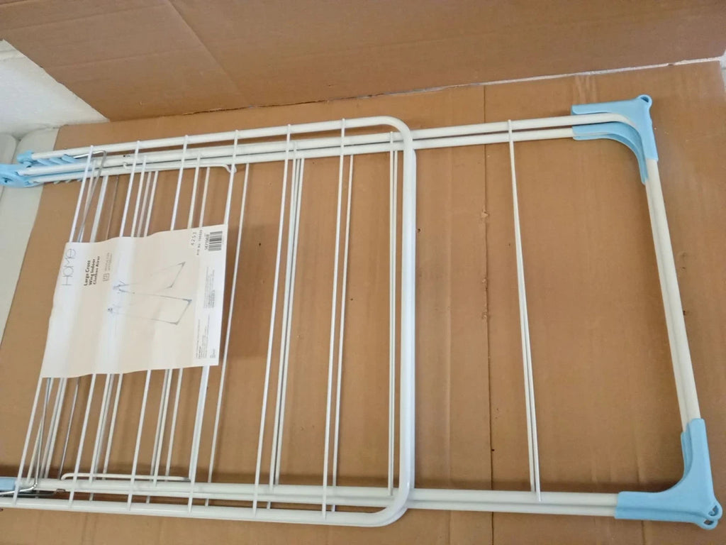 Argos Home 14m Large Cross Wing Indoor Outdoor Clothe Airer 110x57.5x4.8cm White