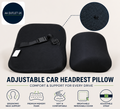 ZATOOTO Adjustable Car Headrest Pillow Driving Seat Head Support Black New