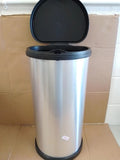 Curver 40 Litre Deco Touch Top Kitchen Bin Silver Waste Lightweight Resin
