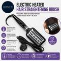 Electric Heated Hair Straightening Brush Ceramic Hot Styling Adjustable Heat
