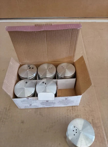 Kitchencraft Home Made Spice Herb Jar Stainless Steel Set 6 Silver 16x8x26cm New